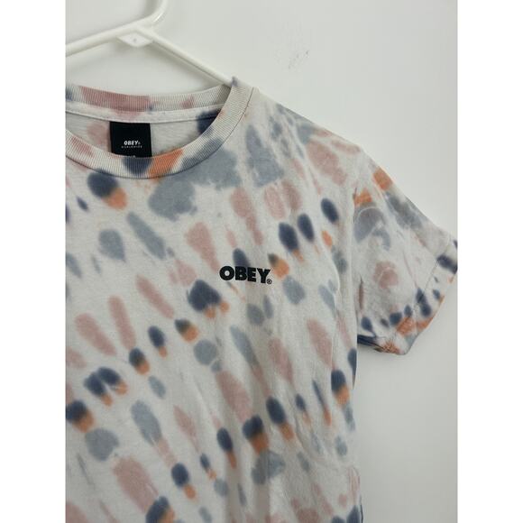 Obey Tie Dye Short Sleeve Tee Women's XS - Picture 3 of 5